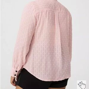 Torrid Pink chiffon blouse